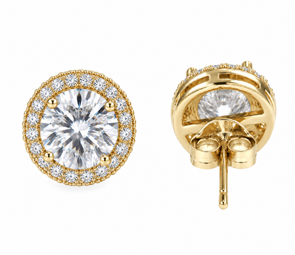 ICED ROUND CUT EARRINGS - S925