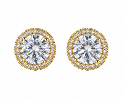 ICED ROUND CUT EARRINGS - S925