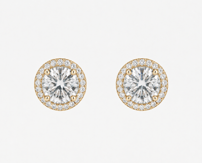 ICED ROUND CUT EARRINGS - S925