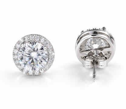 ICED ROUND CUT EARRINGS - S925