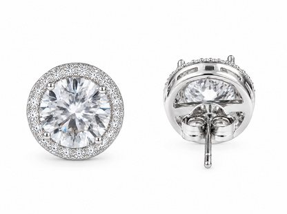 ICED ROUND CUT EARRINGS - S925